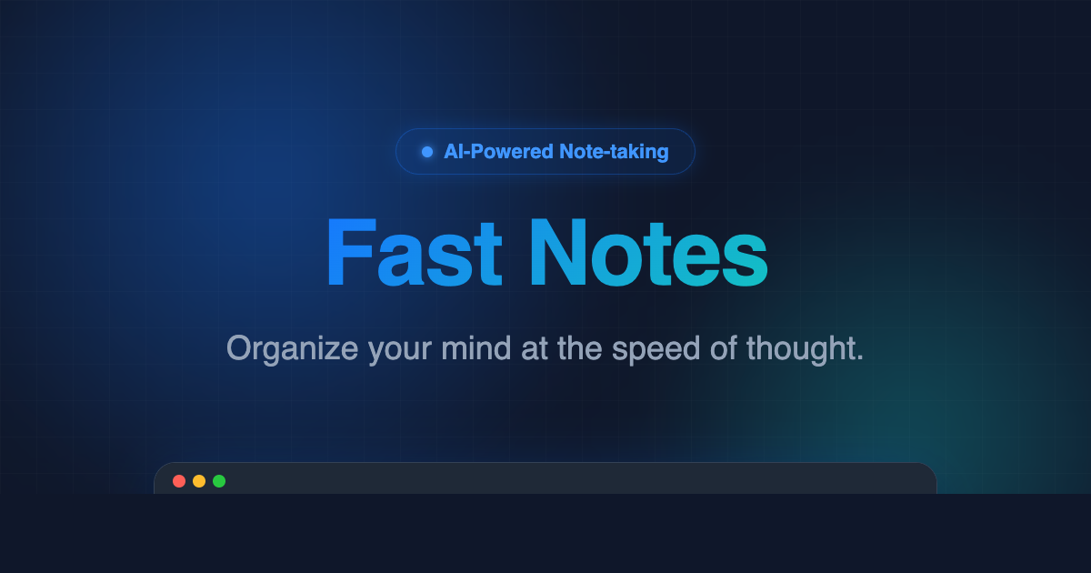 Fast Notes — ИИ-заметки, задачи и привычки